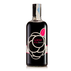 Blackberry liqueur bottle